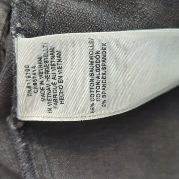 True Religion Moto Denim Jacket Asymmetrical Zip Up Black Wash Women's Medium - Picture 5 of 6